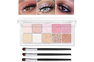 10 Colors Eyeshadow Palette - kyda pearl pink
