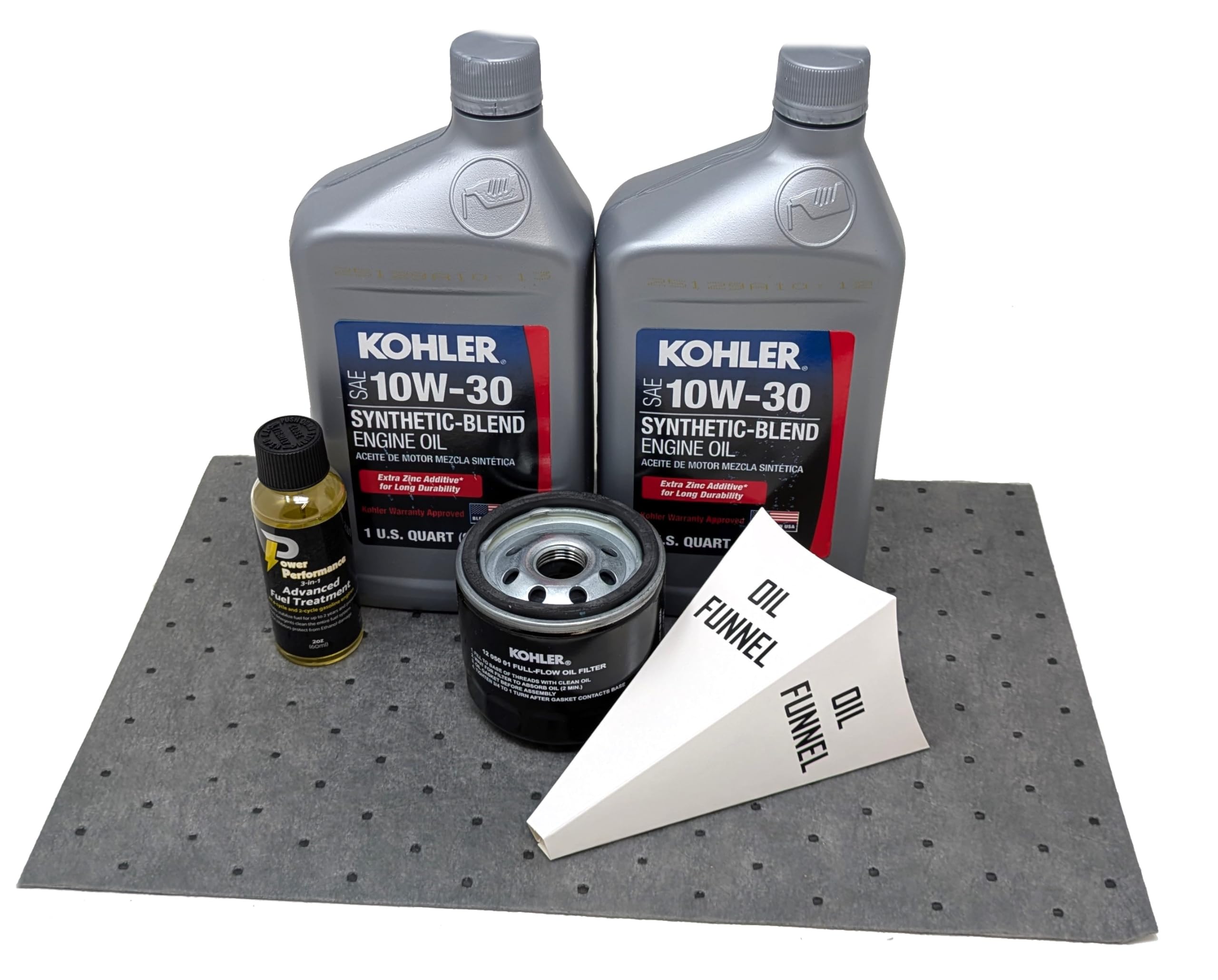 Kohler Genuine 12 050 01-S Oil Change Kit w/Oil pad 10W-30 Oil and Fuel Treatment