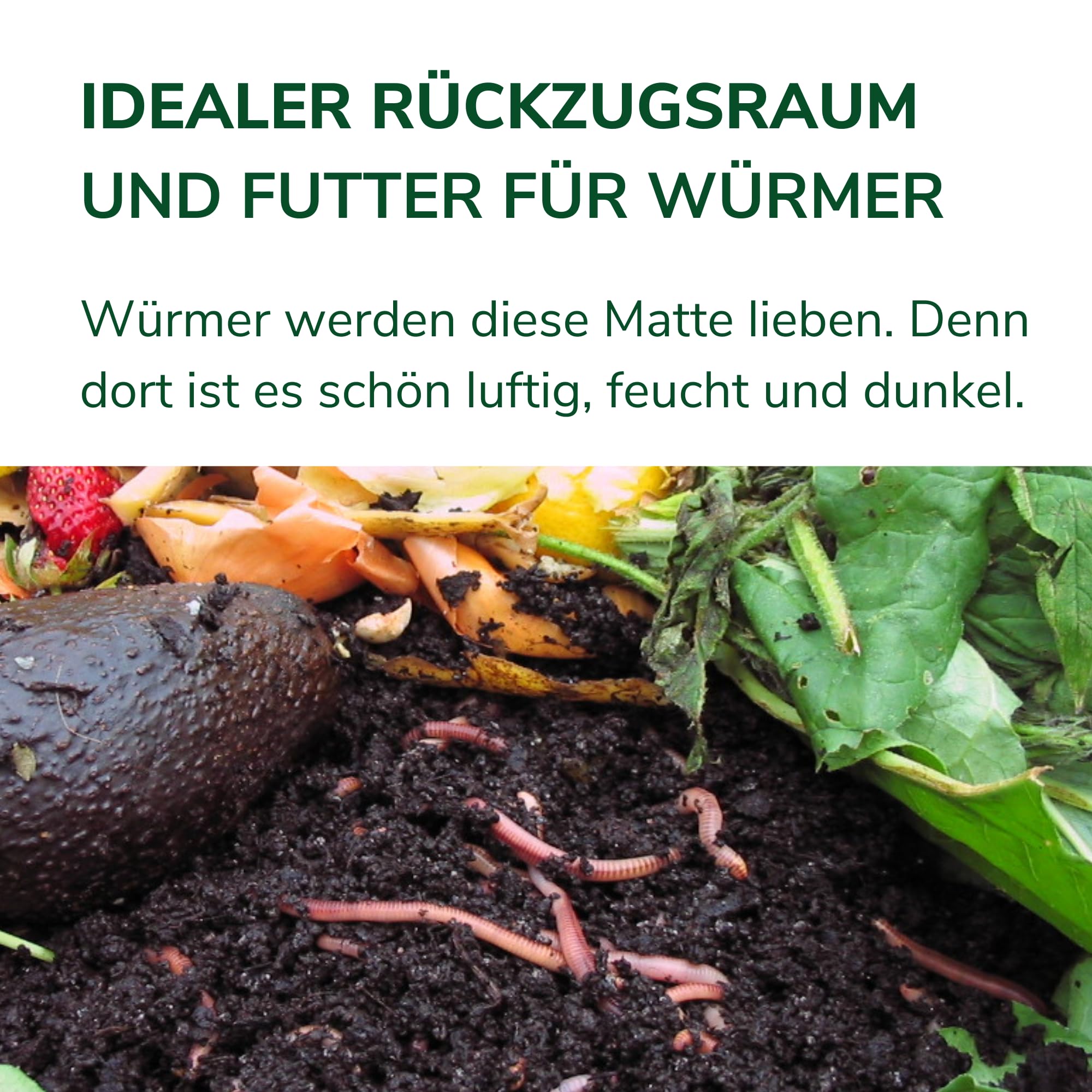 natursache I Hanfmatte - Abdeckmatte (100x50x0,5cm) für Abfälle im Wurmkomposter Wurmkiste Wurmfarm I Schützt vor Fruchtfliegen I sorgt für optimale Bedingungen im Komposter (2 Stück)