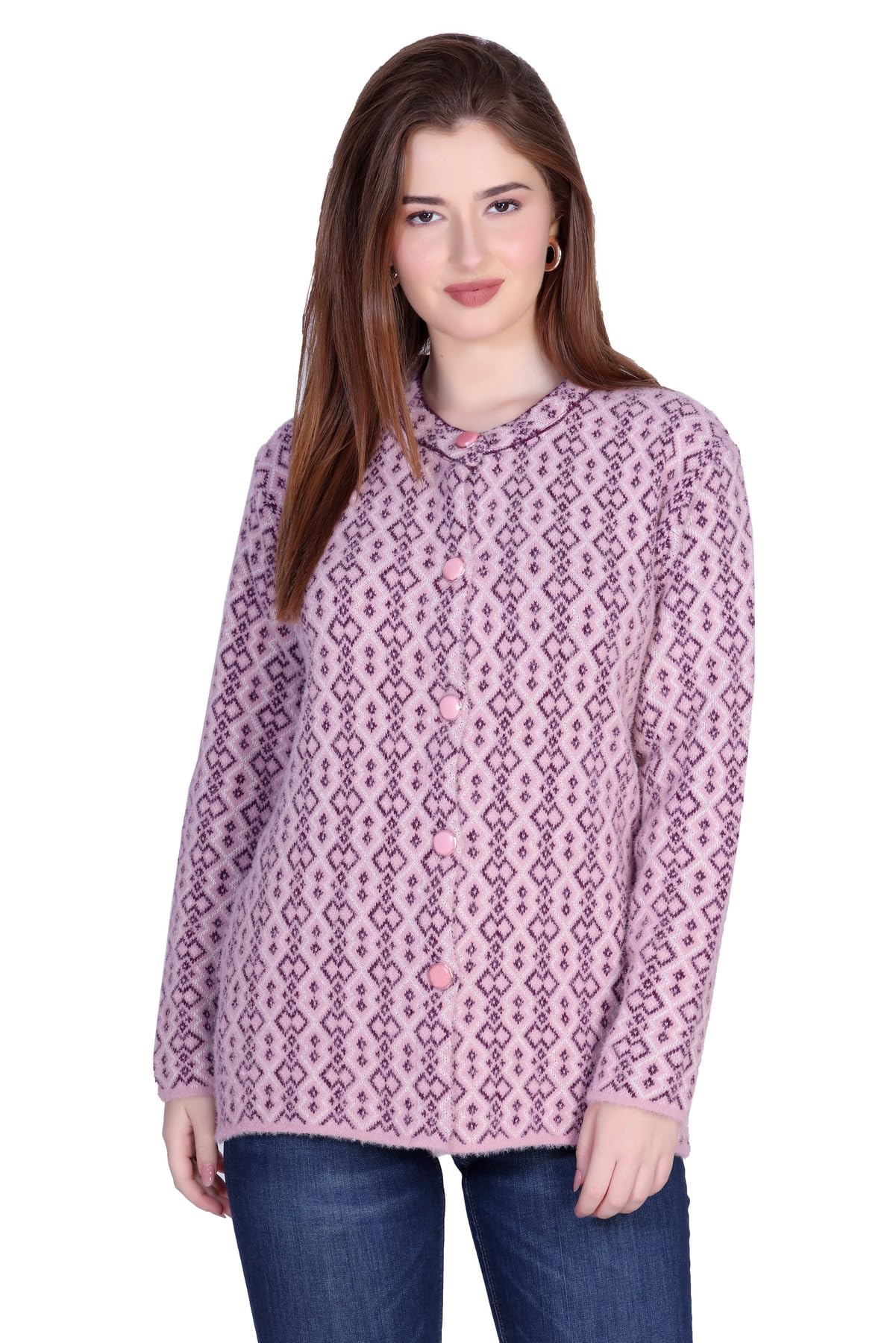 montrex Women Wool Blend Cardigan Full Sleeve Winter Sweater with Side Pockets Woolen Cardigan for Ladies & Girls-picture-9