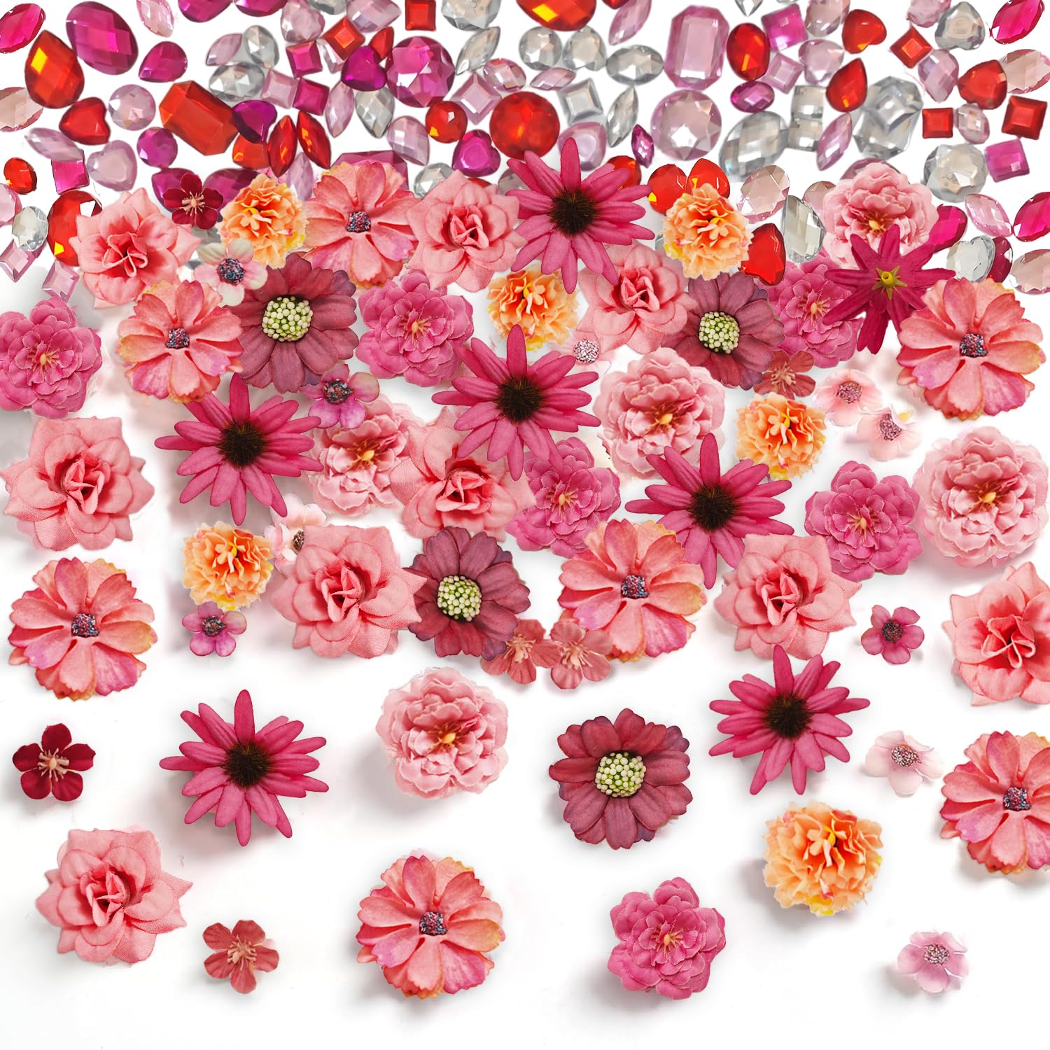 Lot de 180 fleurs artificielles pour réussir vos décorations de paquets cadeaux