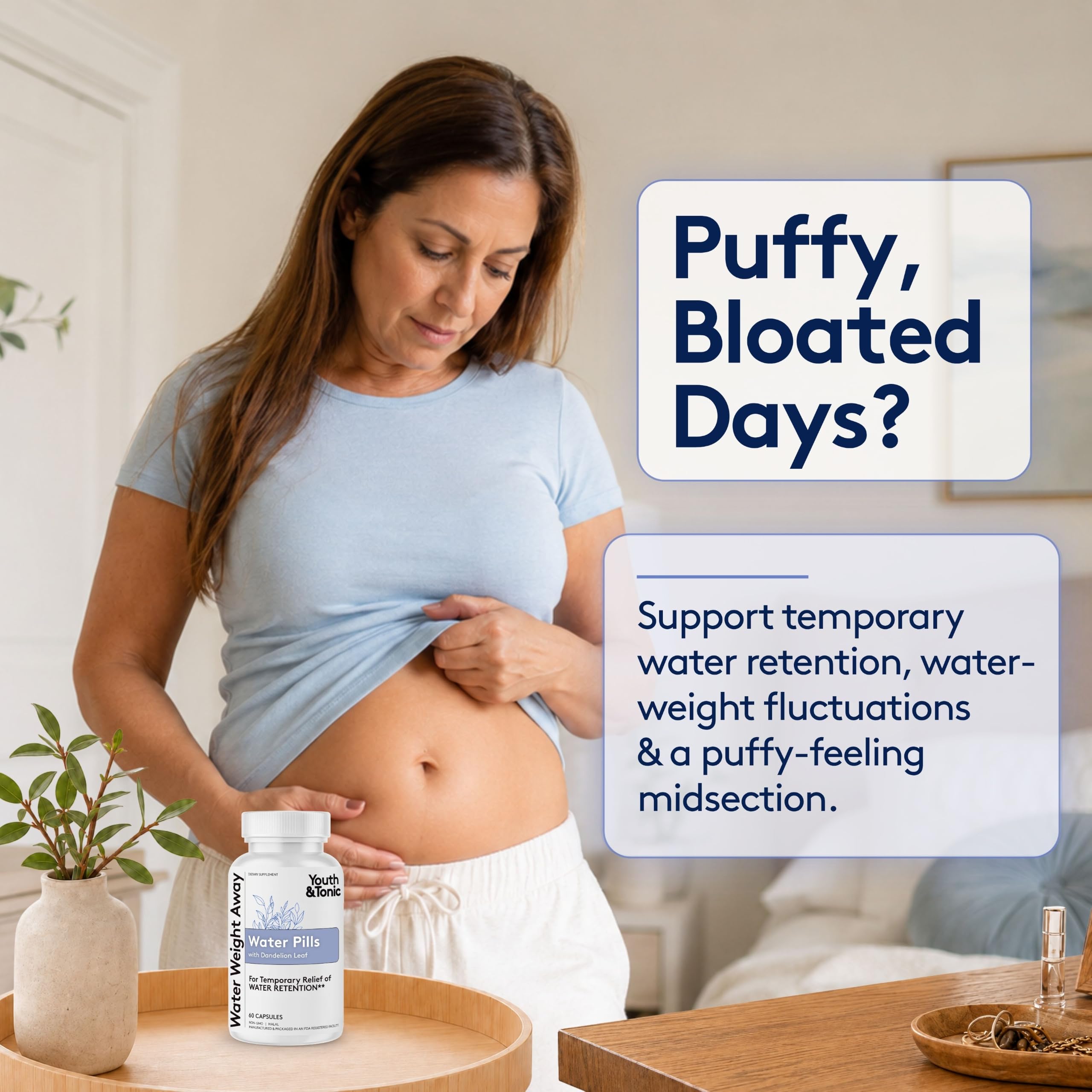 Youth & Tonic Natural Water Pills Weight Loss Women, Men, Water Retention — Amazon image 6