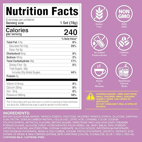 Miniatura 29 de J WAY Instant Boba - Juego de té verde con piña y maracuyá con auténtica tapioca Boba y fruta, colorido, listo en menos de un minuto, popotes