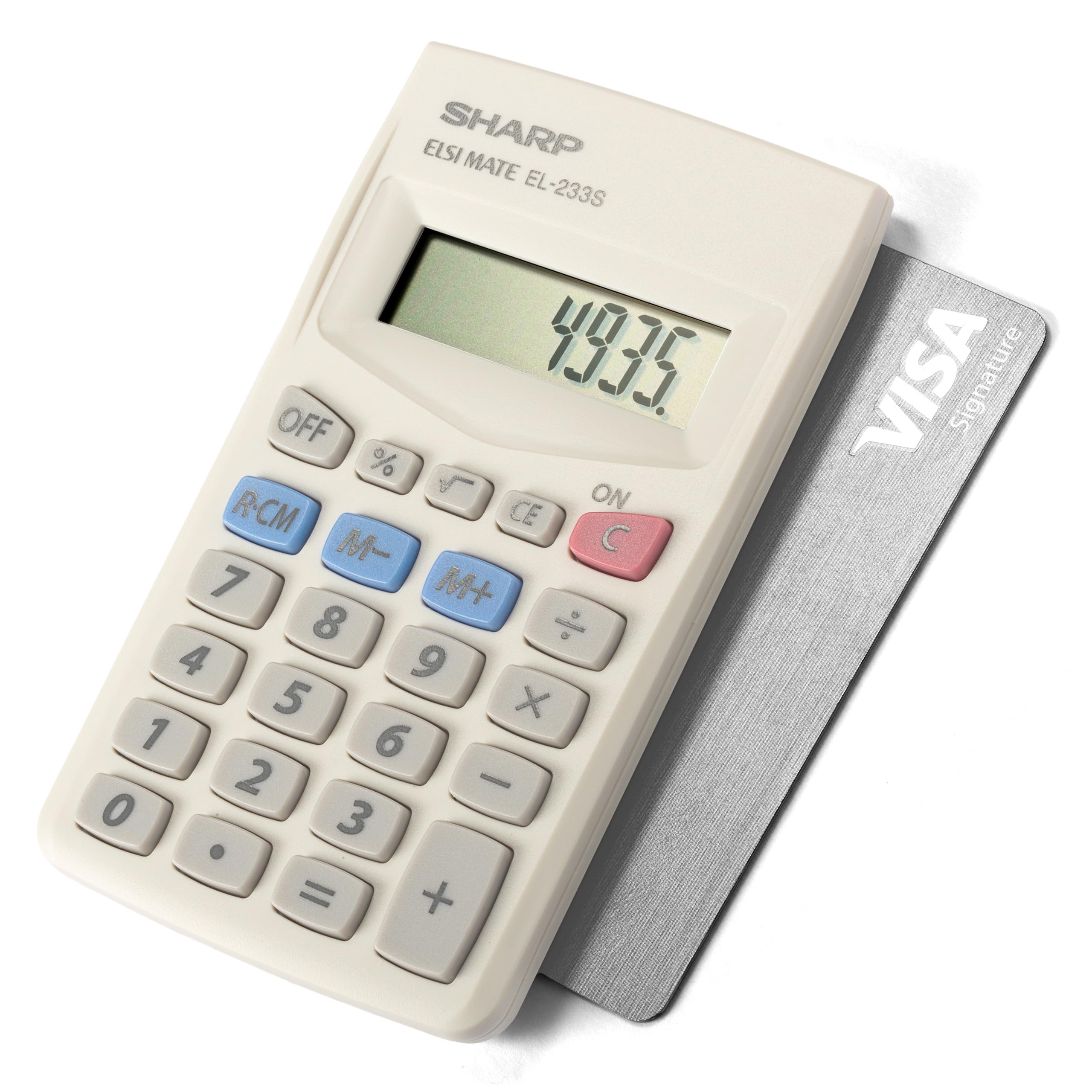 Sharp EL-233SB calculatrice Poche Calculatrice basique Blanc - Calculatrices (Poche, Calculatrice basique, 8 chiffres, Blanc)