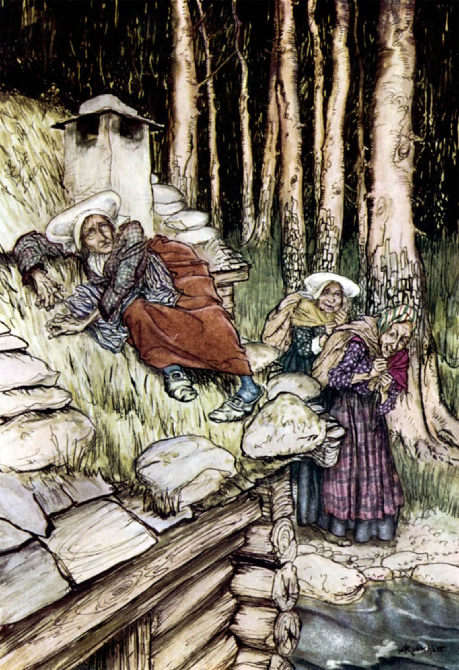 ARTXLXXBN Famous Painting Canvas Artwork Graffiti Print Ibsen Peer by Arthur Rackham Portrait Canvas Image for Home Decor 60x90cm