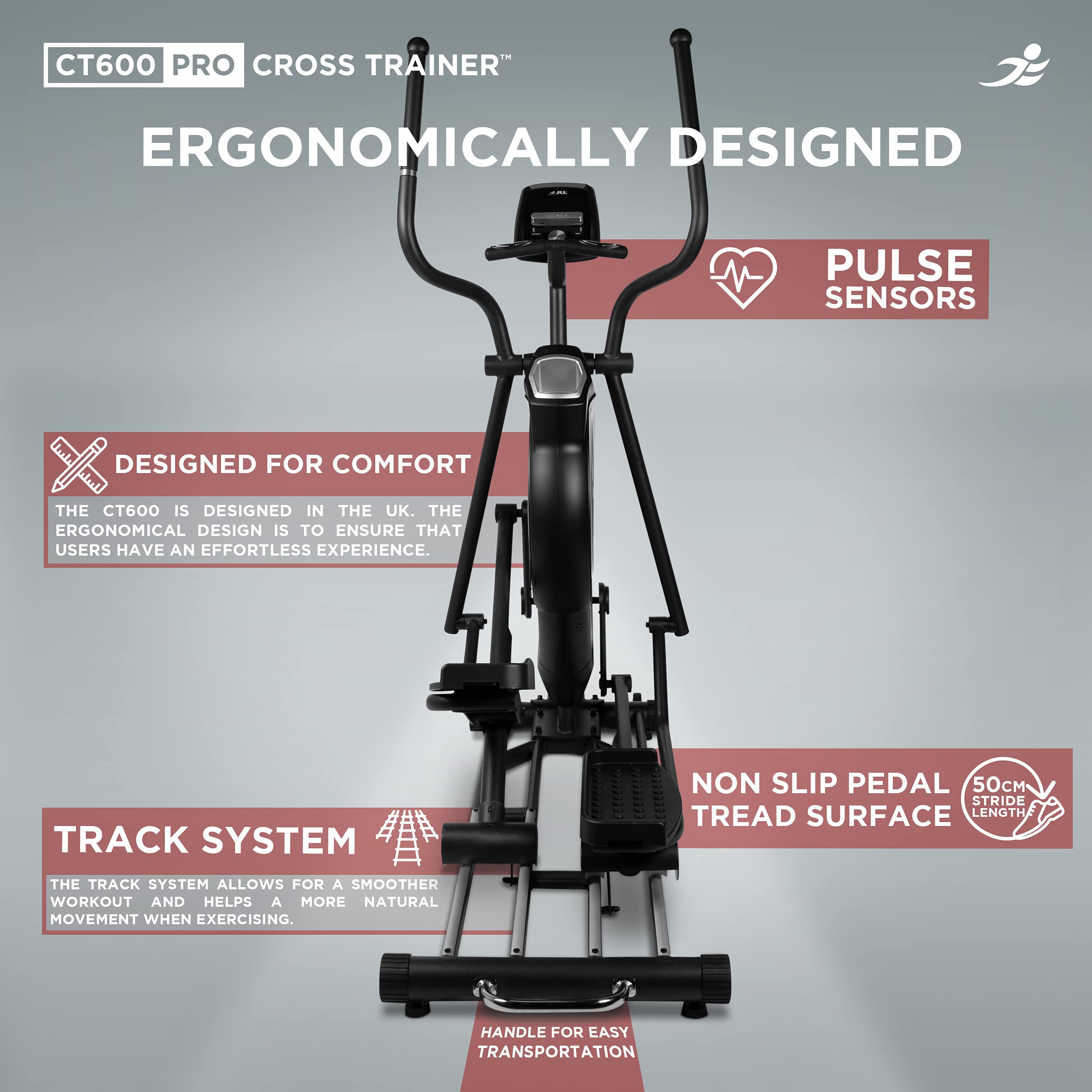 JLL CT600 PRO Elliptical Cross Trainer, 2022 Electronic
