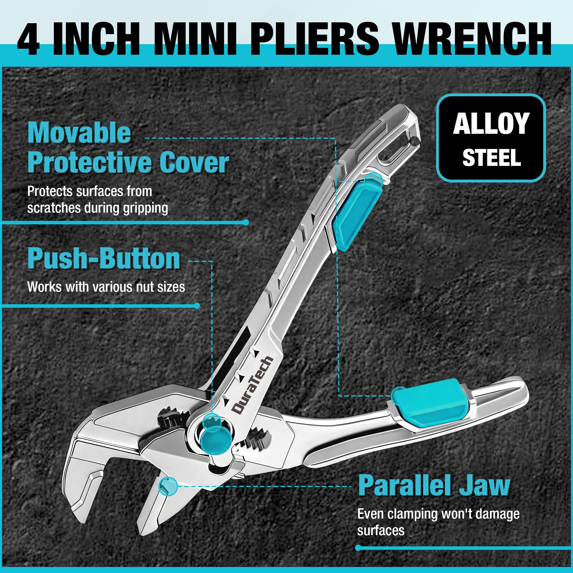 DURATECH Mini Pliers Set - 2-Piece Tool Set -4