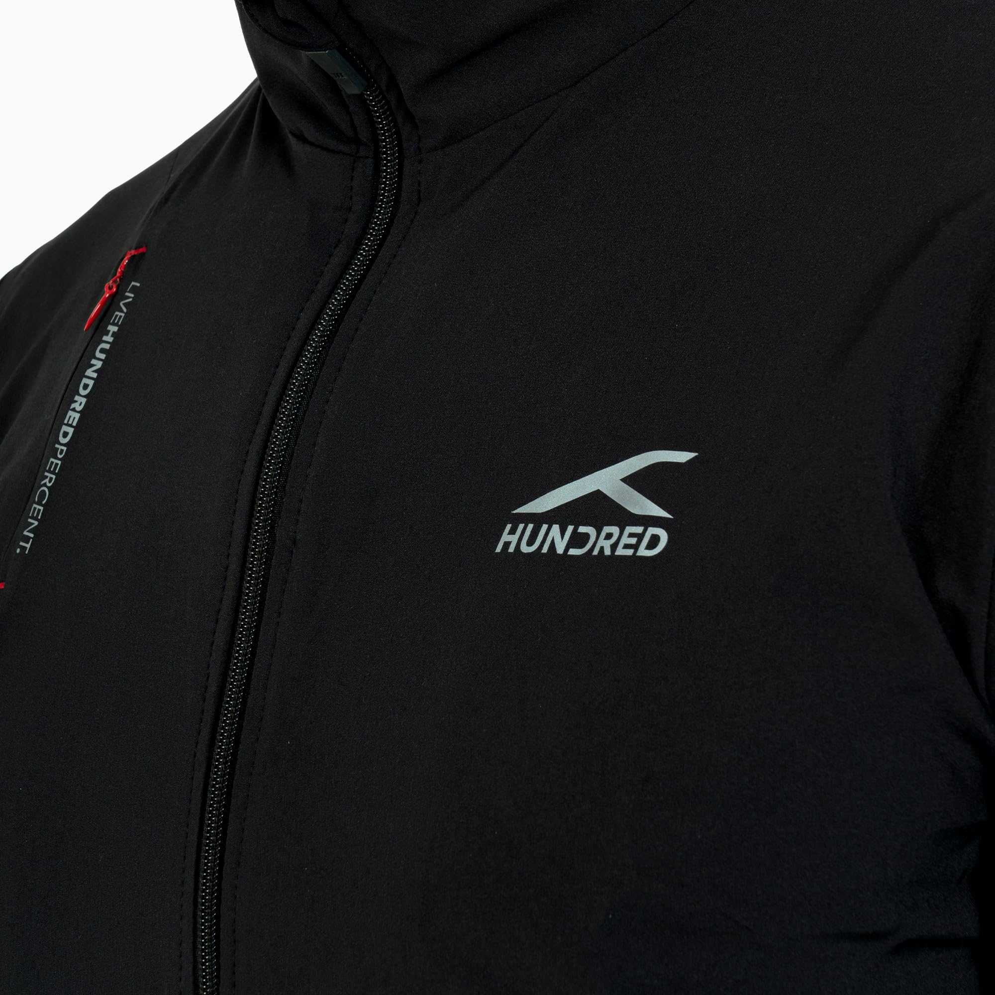 HNDRD Unisex Sprint Jacket |Advanced Dry Wicking Tech| Temperature Control | Air-Dry Tech |Badminton | Football |Pickleball | Running |All Sports and Fitness |Black(XL) 2