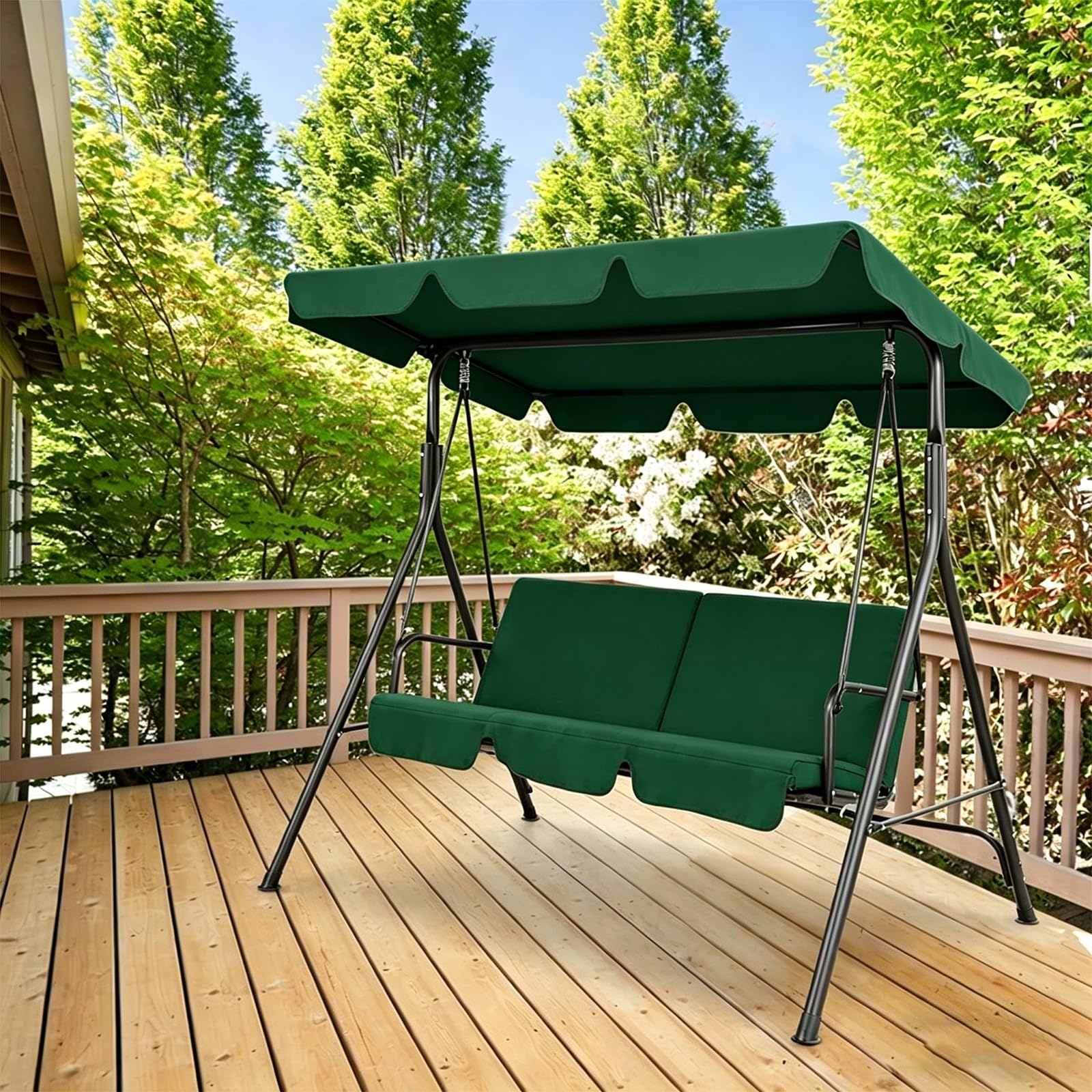 Generico Telo di Copertura per Altalena Tendalino con Protezione UV Copertura Superiore di Ricambio per Dondolo Patio 2/3 Posti per Cortili Patii e Terrazze,001,190 * 132 * 15cm
