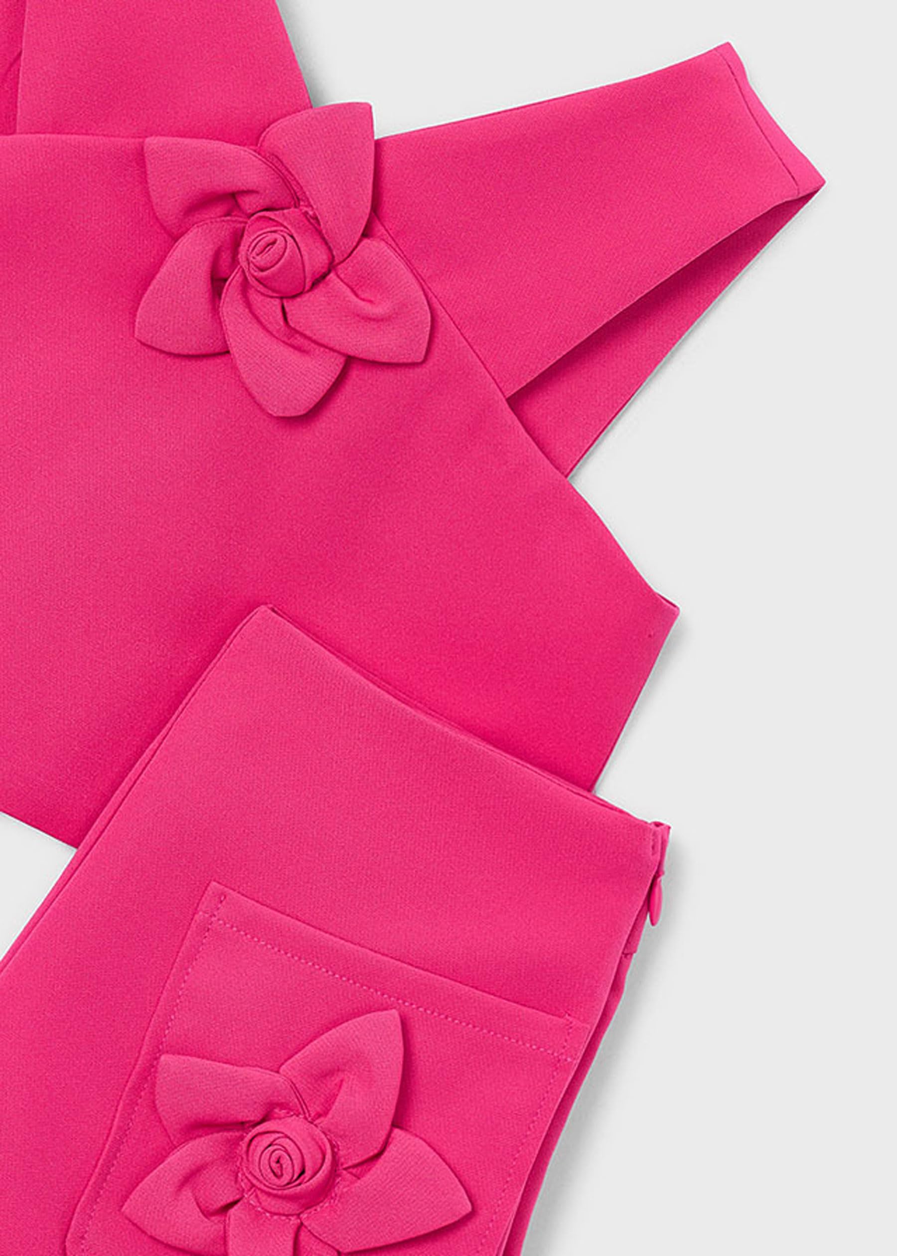 Mayoral Compl. Bermuda Crepe Fiori per Bambine e Ragazze Clavel