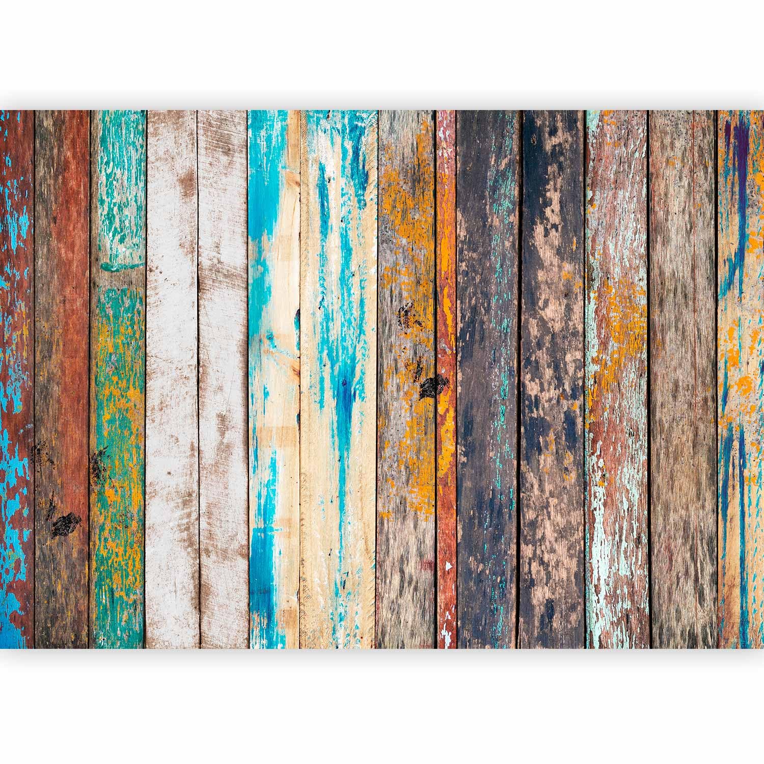 murando - Carta da Parati Moderna Spessa per Soggiorno, Legno 3D 400x280 cm