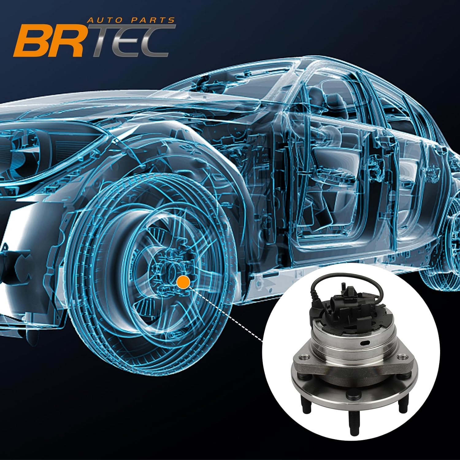 513214 [2 PCS] Front Wheel hub and Bearing Assembly for Chevy 2004-2012 Malibu / 2008-10 Cobalt/HHR, for Pontiac 2005-10 G6, for Saturn 07-09 Aura 5Lugs W/ABS Pair