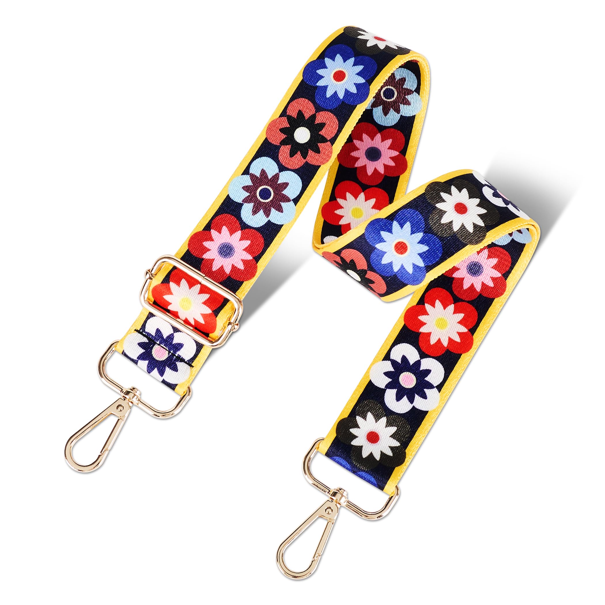 chushui Colorful Pattern Purse Strap, Wide Crossbody Bag Strap Replacement