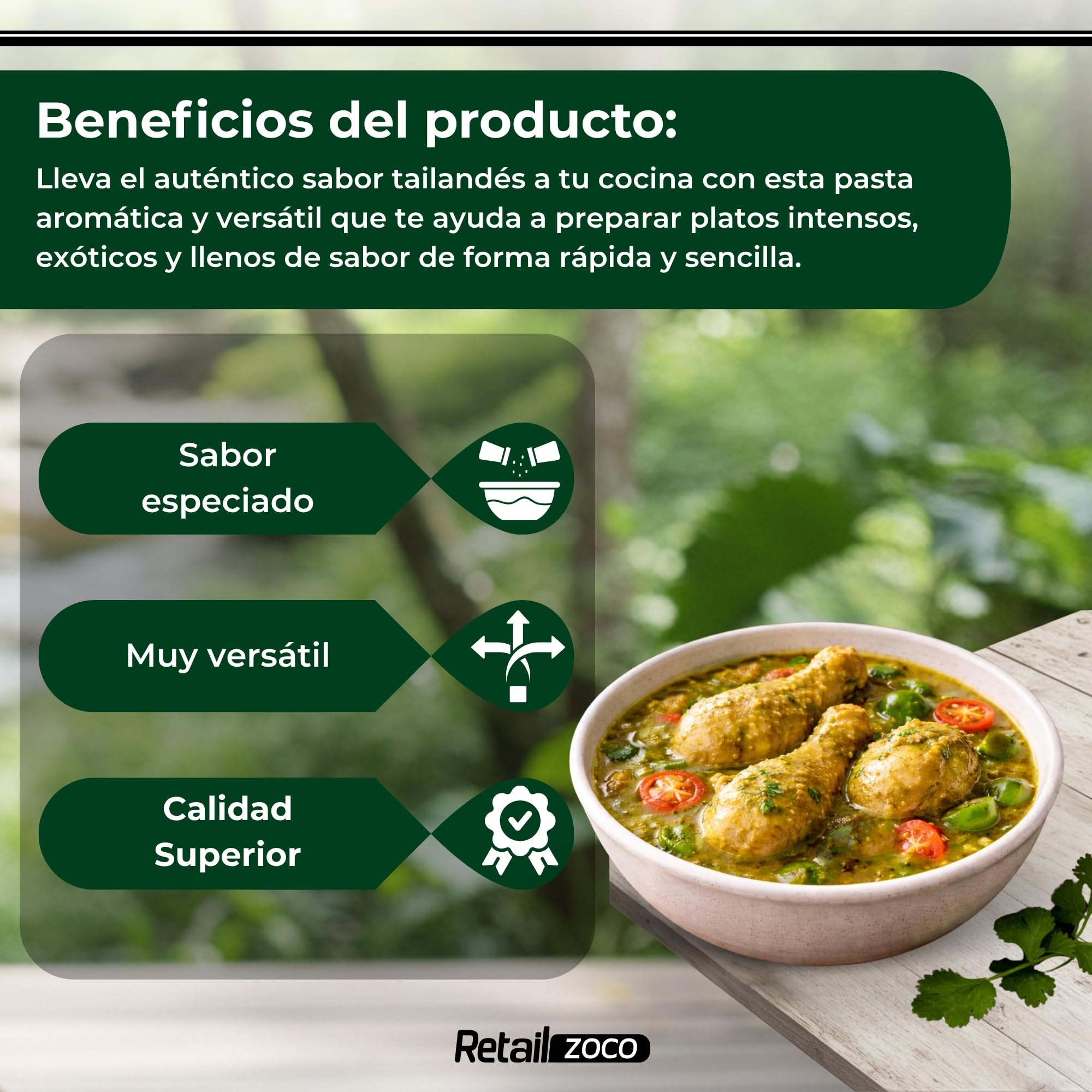 Curry Aroy-D Pasta Curry Verde 30% 2x400g Tailandia