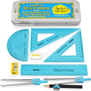 Helix Oxford Clash - Juego de matemáticas completas y precisas - Edición limitada - Juego de 9 piezas, color azul