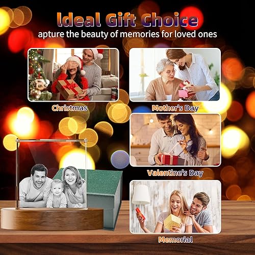 Miniatura 6 de Artmosphere Foto de cristal 3D, regalos personalizados de Navidad para mujeres, esposa, ella, mamá, hombres, él, papá, abuelo, abuela - Gran regalo