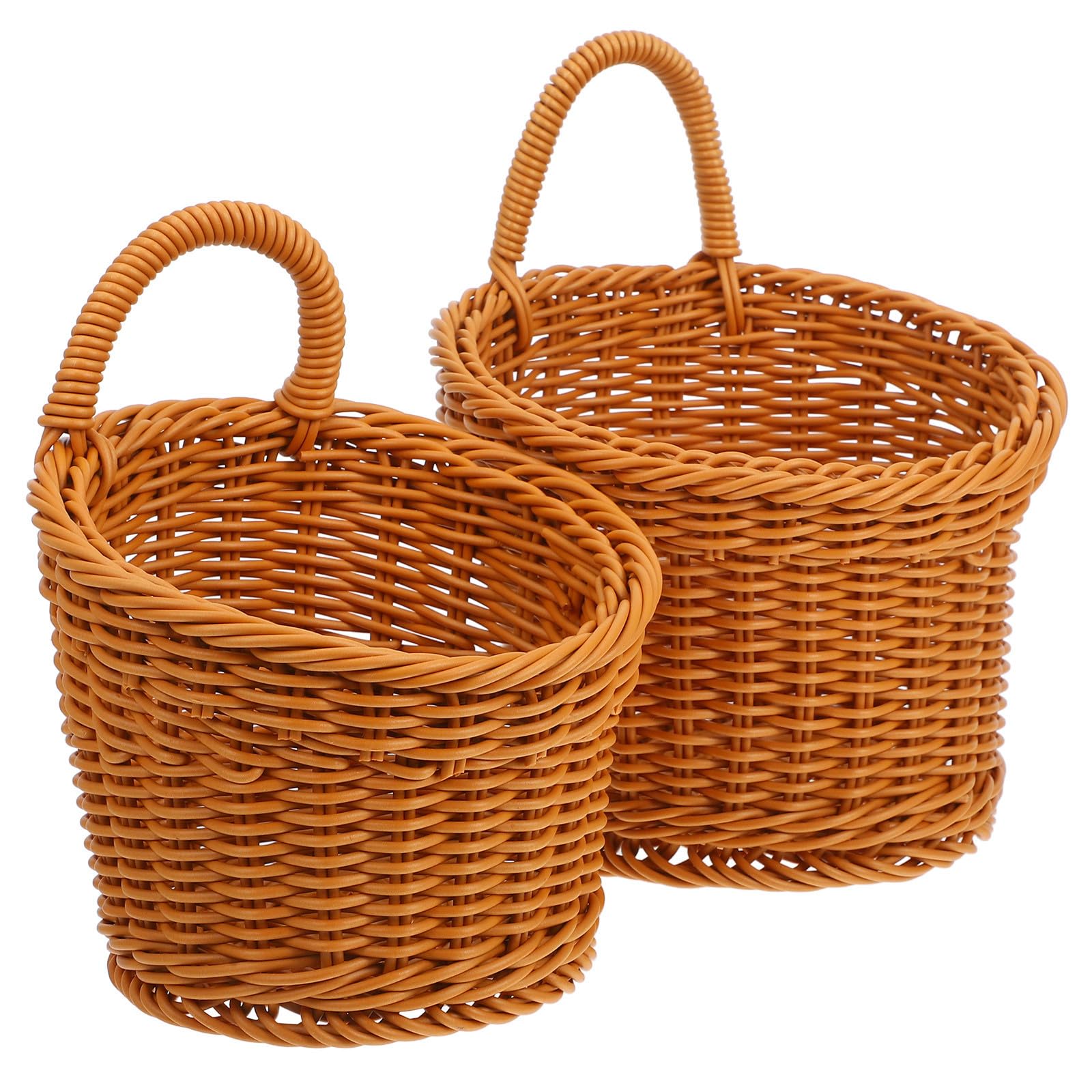 Cestas colgantes tejidas Garneck para ajo y jengibre, organizador de pared de cocina (2 uds.)