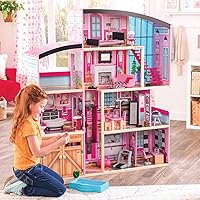 Vista 2 de KidKraft Casa de muñecas de madera Shimmer Mansion para muñecas de 12 pulgadas