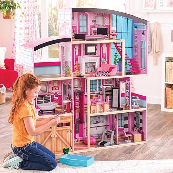 KidKraft Wooden Dollhouse Shimmer Mansion for 12 Dolls