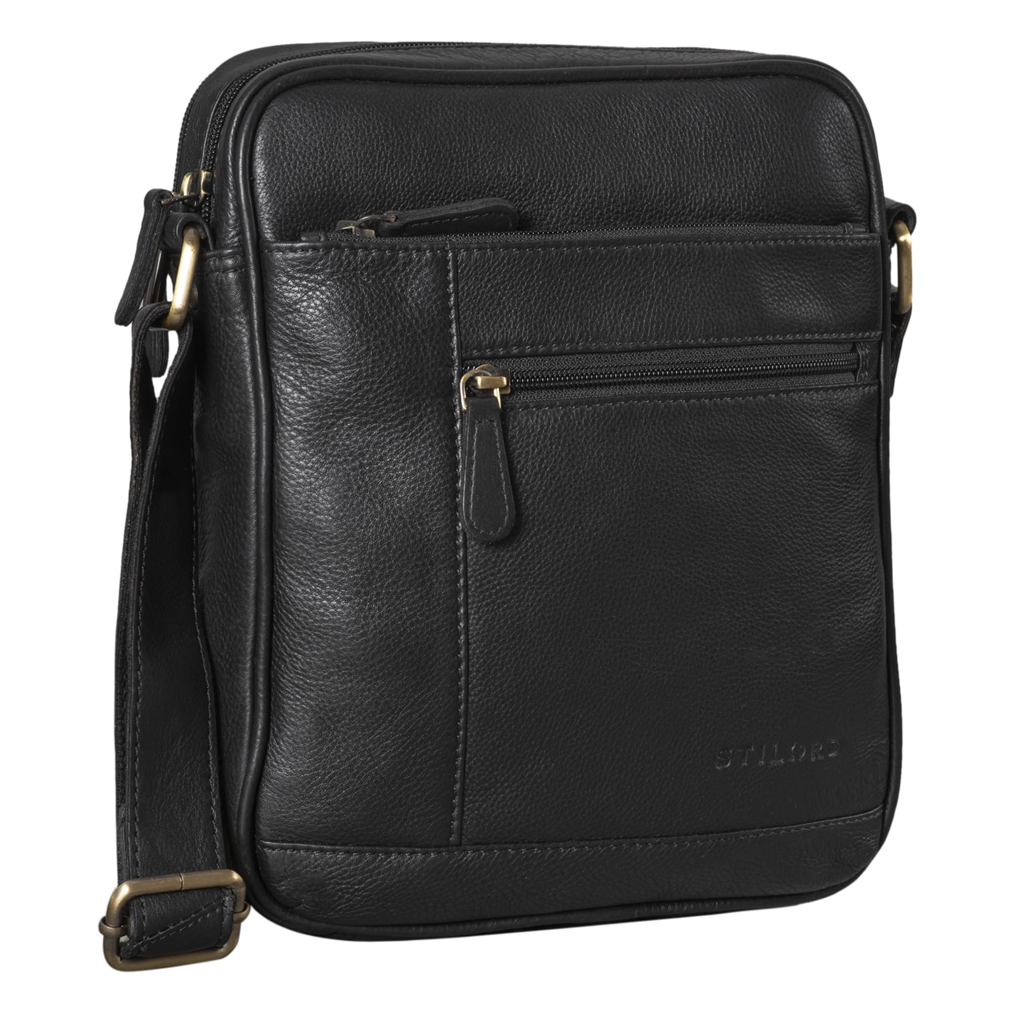 sacchetto marrone vintage per uomo con portatavetrite