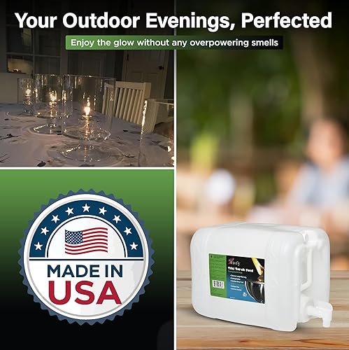 Miniatura 4 de Firefly Combustible biodegradable de eucalipto Tiki para antorcha, sin humo, inodoro, de larga duración, ideal para exteriores, 5 galones