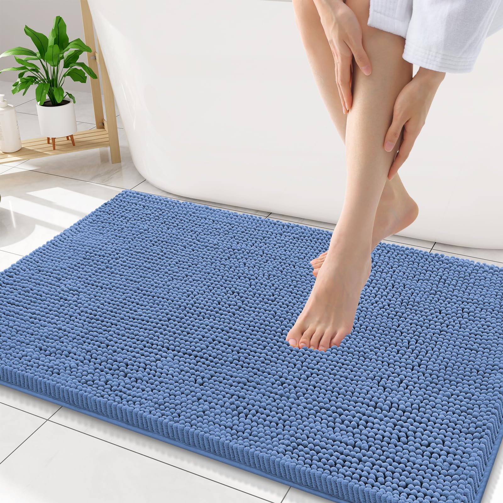 Smiry Luxury Chenille Bath Mat