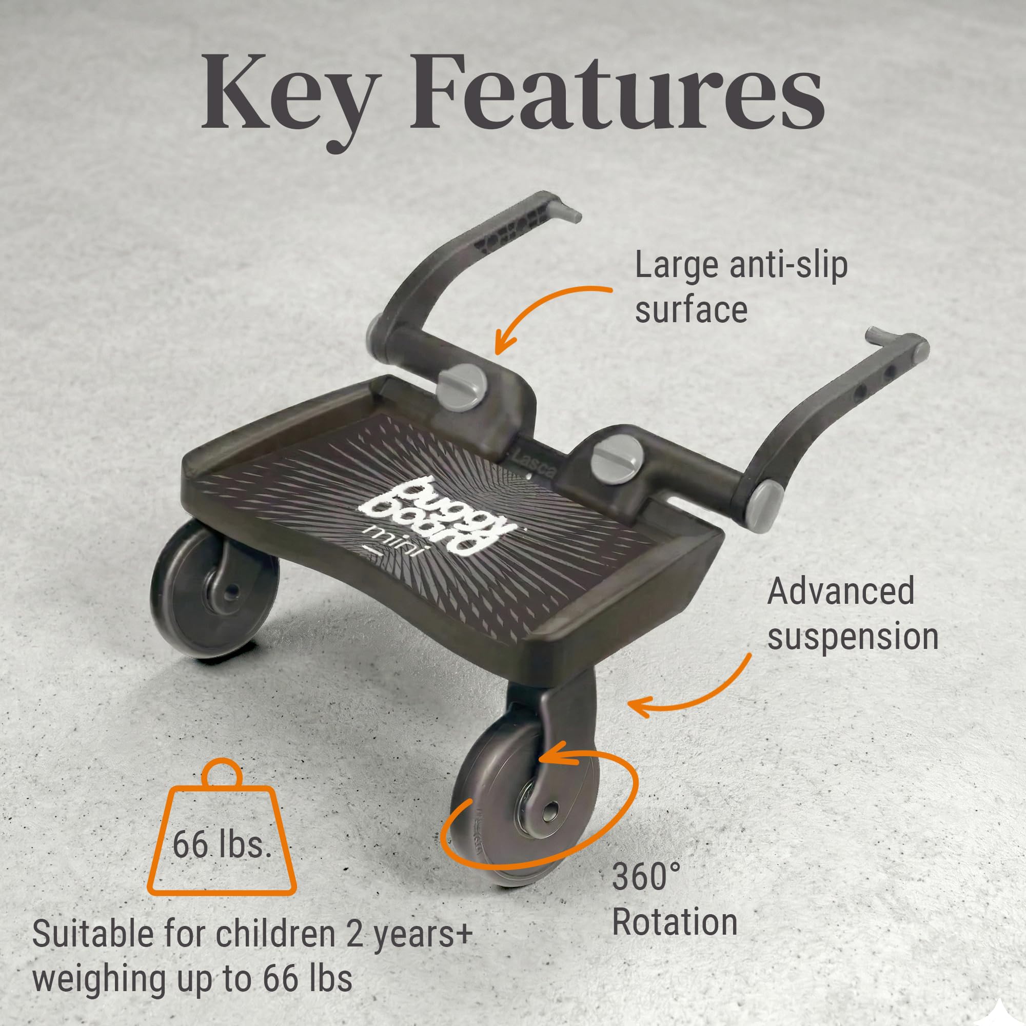 Amazon.com : BuggyBoard Mini - Black : Child Safety Car Seat