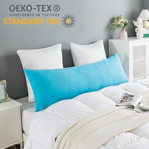 Miniatura 8 de ELNIDO QUEEN Almohada corporal con funda de almohada, almohada de cama larga suave para adultos, relleno de almohada de cuerpo completo transpirable