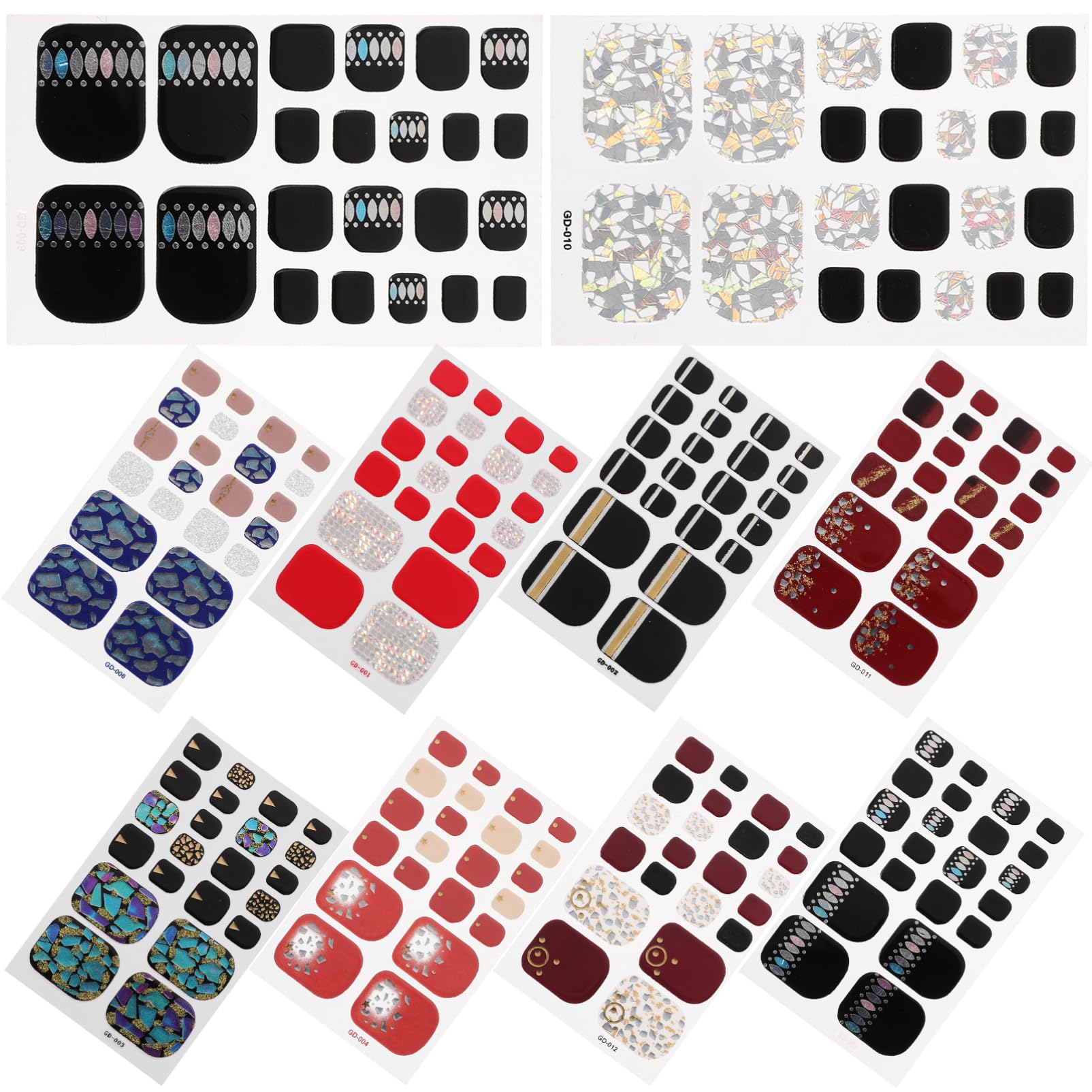 36piezas Stickers De Uñas De Pies Impermeables Para Decoración Diseño Creativo Para Mujeres Fiestas y Eventos Especiales