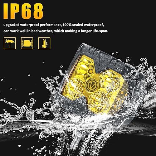 Miniatura 5 de BOYUEAUTOS Luces LED ámbar, 3 pulgadas, 40 W, luces LED IP68, luces de zanja impermeables IP68, luces de conducción sin arnés de cableado para 4 x