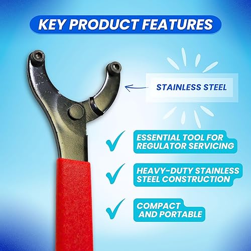 Miniatura 3 de Scuba Choice Primera Etapa Regulador Servicio de mantenimiento Copa Llave Herramienta