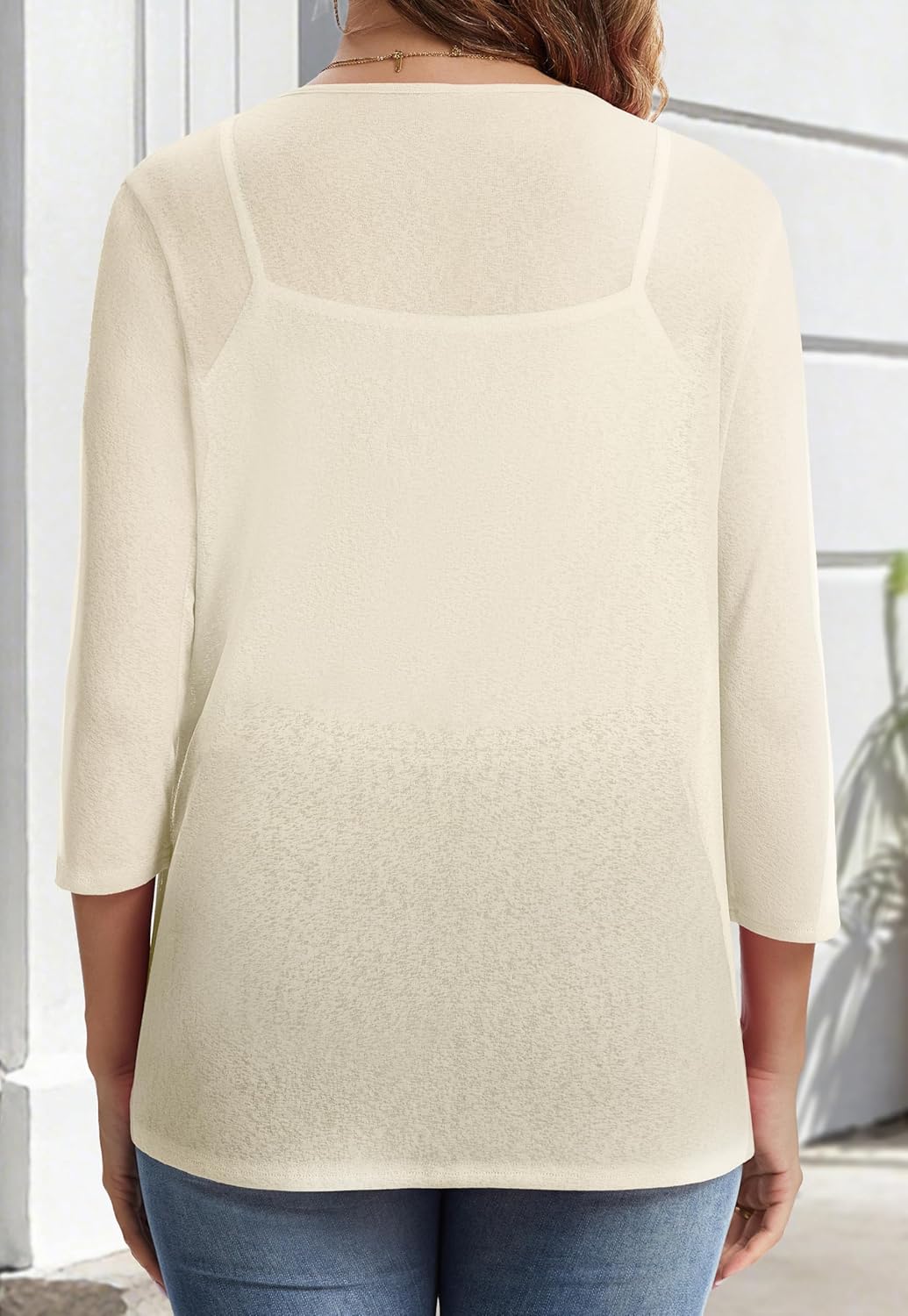 VIISHOW Women's Casual 3/4 Sleeve Lightweight Cardigan Open Front Summer Cardigans 2026 Trendy Shrug Coverups - Image 4