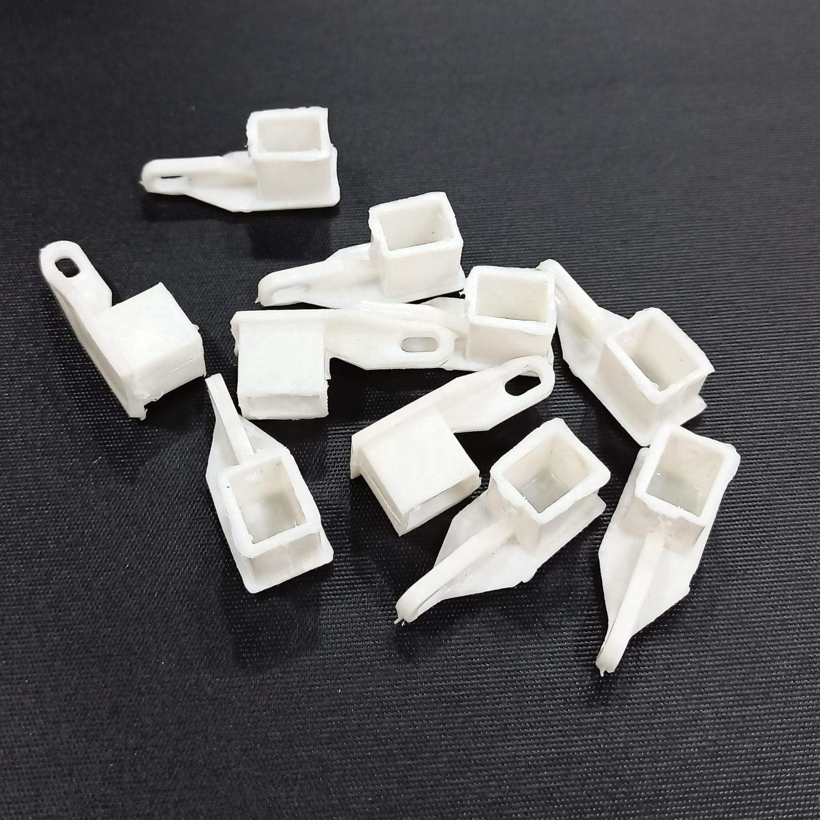 FAPBADRI End Cap/Lock for Power Track/Curtain Channel, Colour: White, Material: Plastic - 10 Pieces