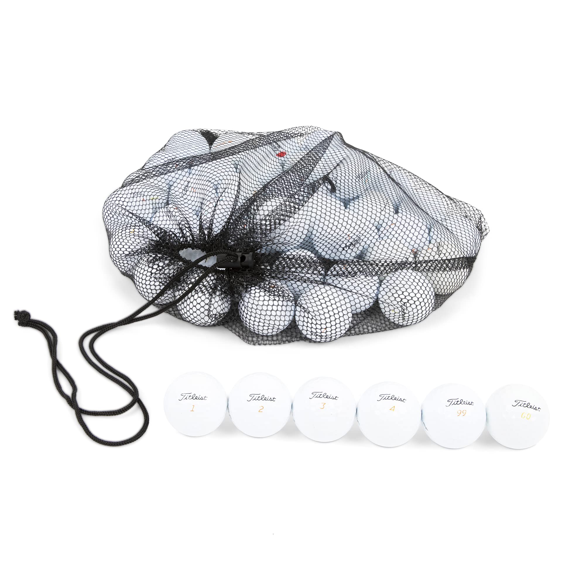 24 Recycled & Used Golf Balls for Titleist Velocity Golf Balls - Good Condition Used Golf Balls Bulk - Includes Mesh Carrying Bag & Recycled Golf Balls