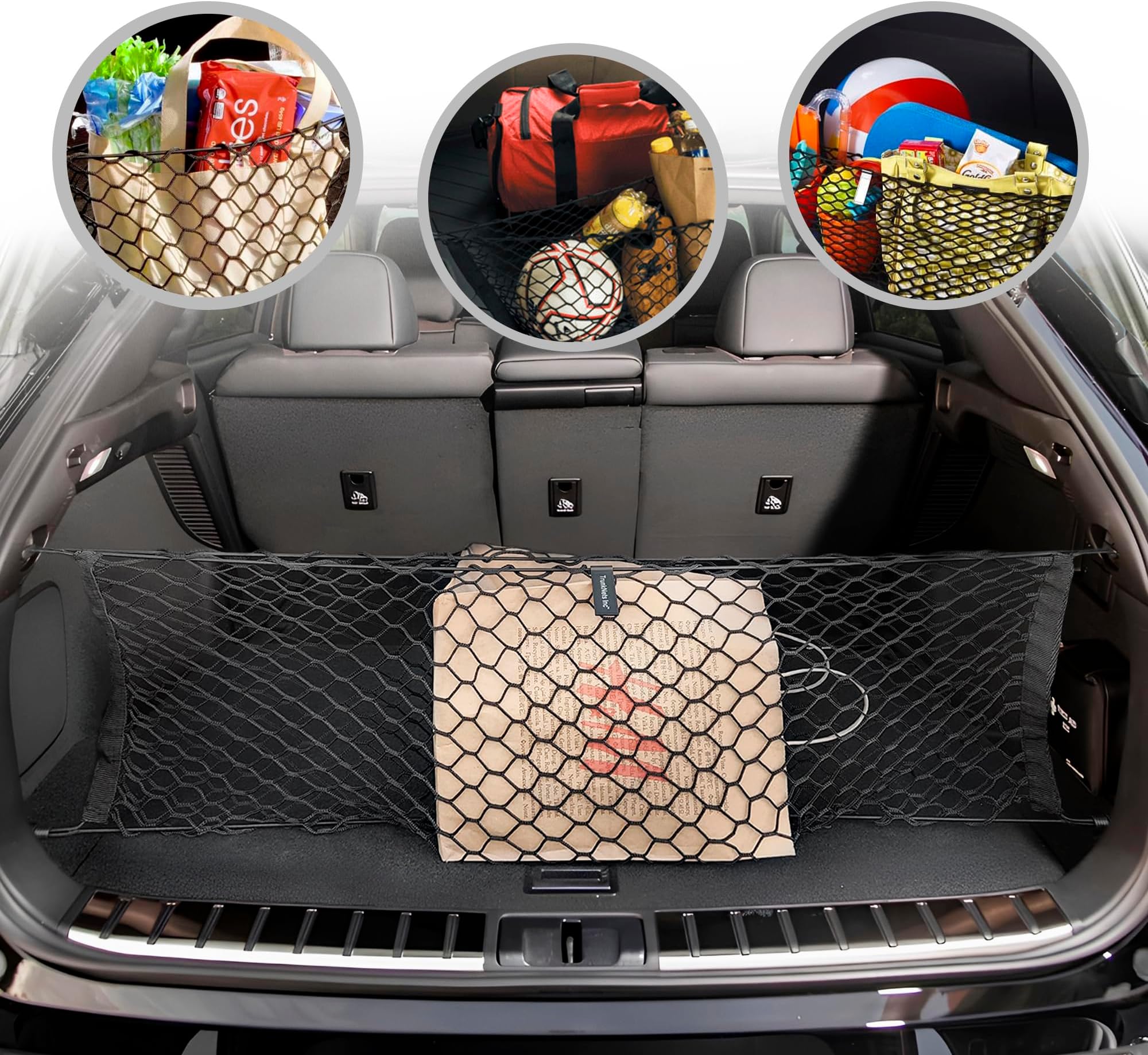 Envelope Style Automotive Elastic Trunk Mesh Cargo Net for Lexus RX RX350 2023-2026 - Premium Trunk Organizer and Storage - Luggage Net for Crossover- Best Car Organizer for Lexus RX