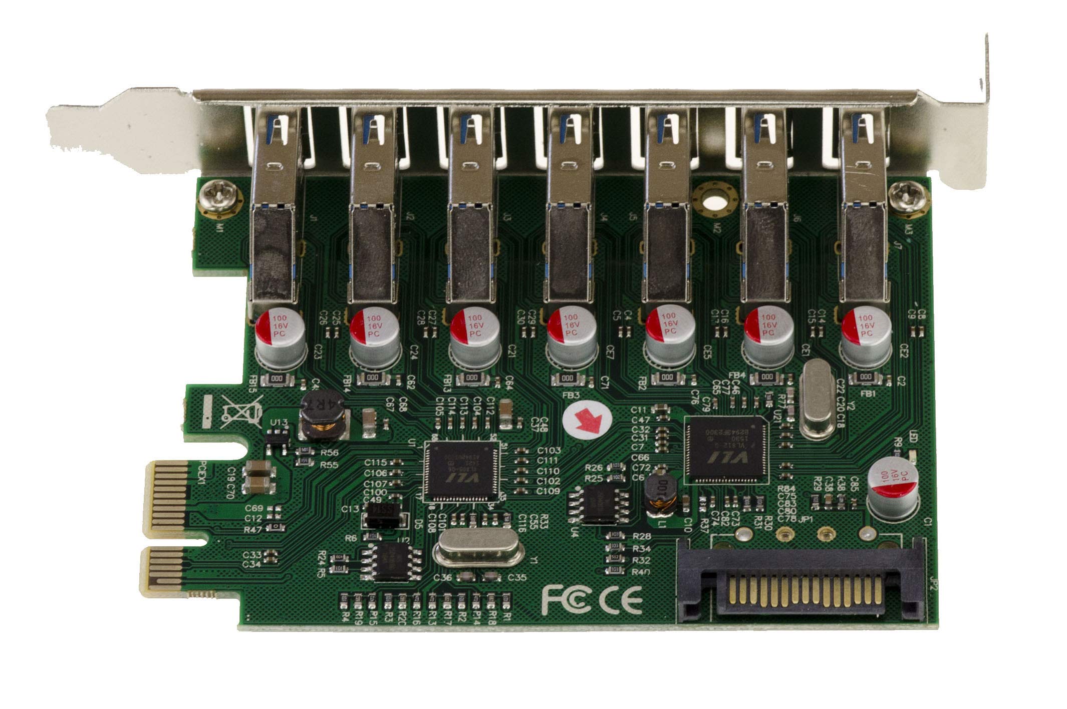 Carte Contrôleur PCIe USB 3.0 2 Ports Type A + 1 Port Type C - Chipset VIA VLI VL805 - Équerres Low & High Profile