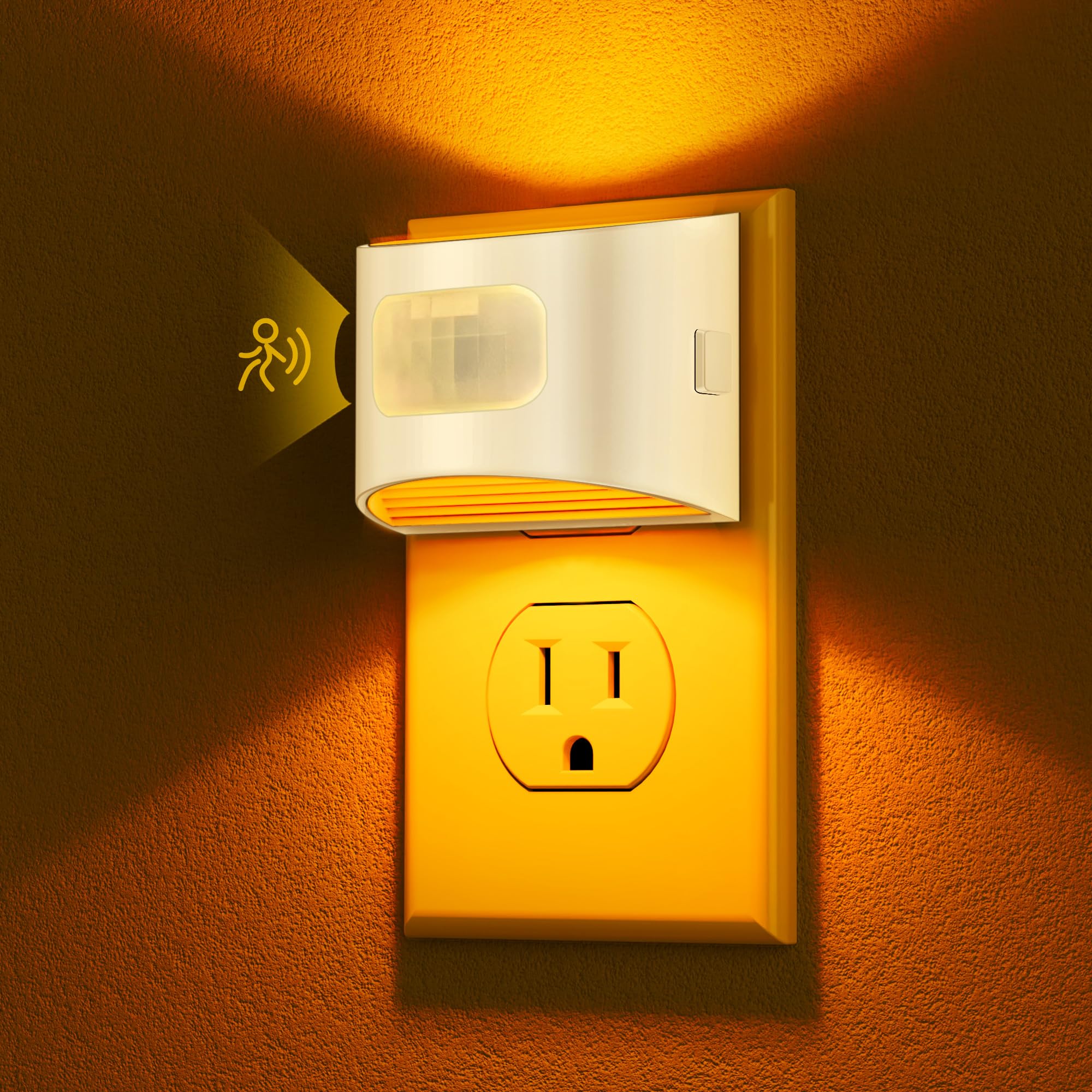 DORESshop Motion Sensor Night Light, Night Lights Plug into Wall, Amber