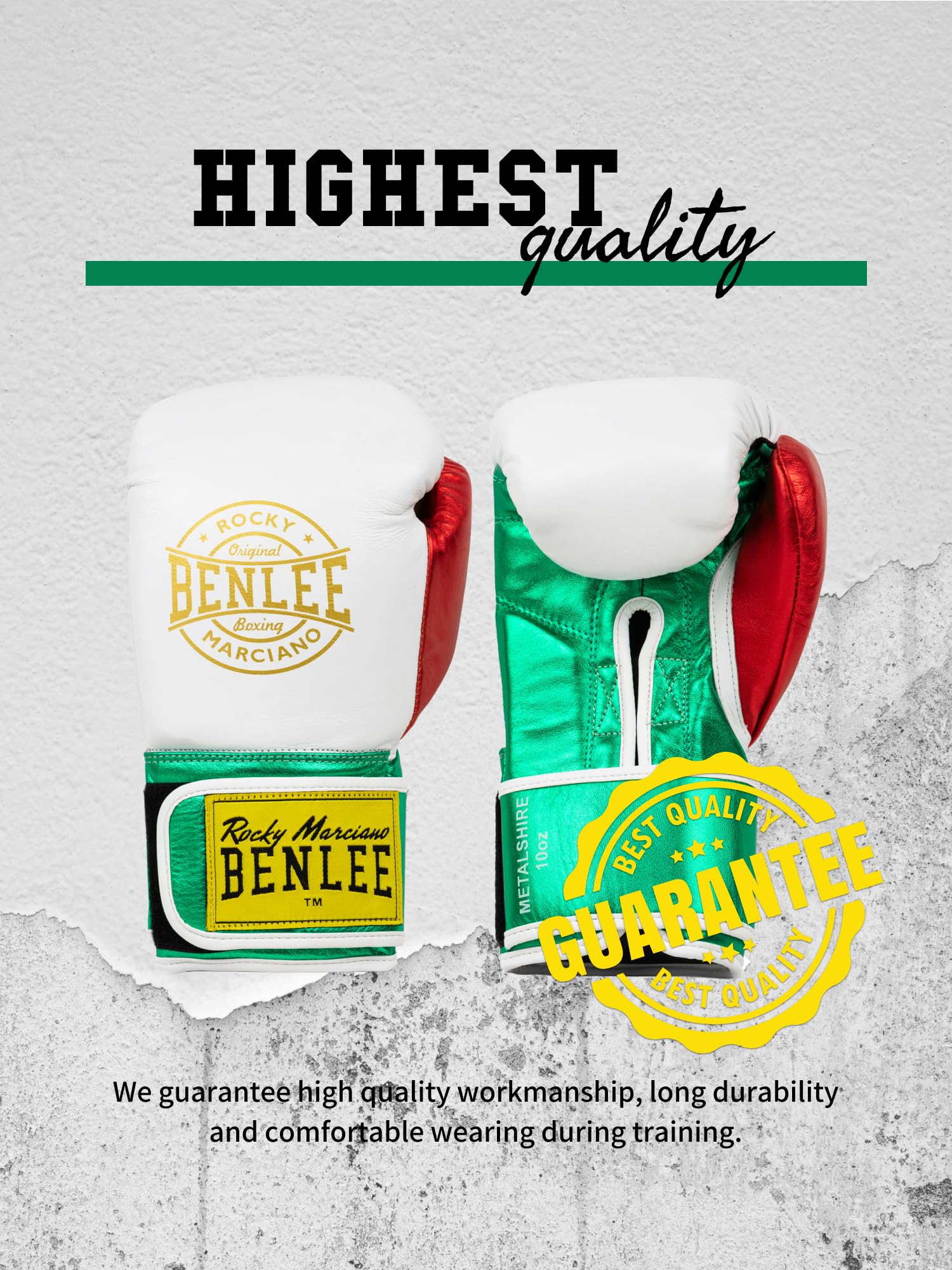 BENLEE Guanti da boxe in pelle METALSHIRE