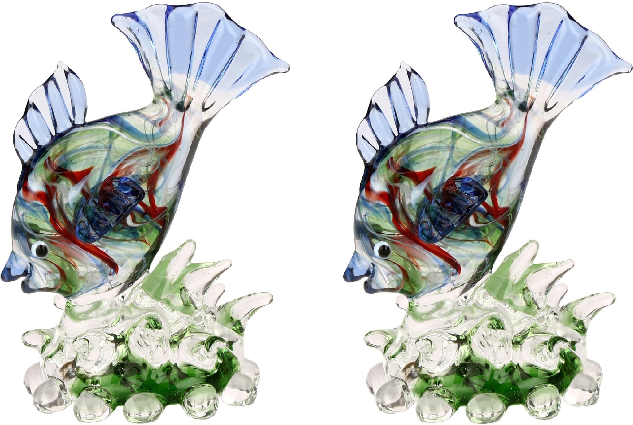 1st Time Enjoying Fish Decorative Gifting Showpiece, Multicolor, Pack of 2, 7 X 4 X 10 Cm