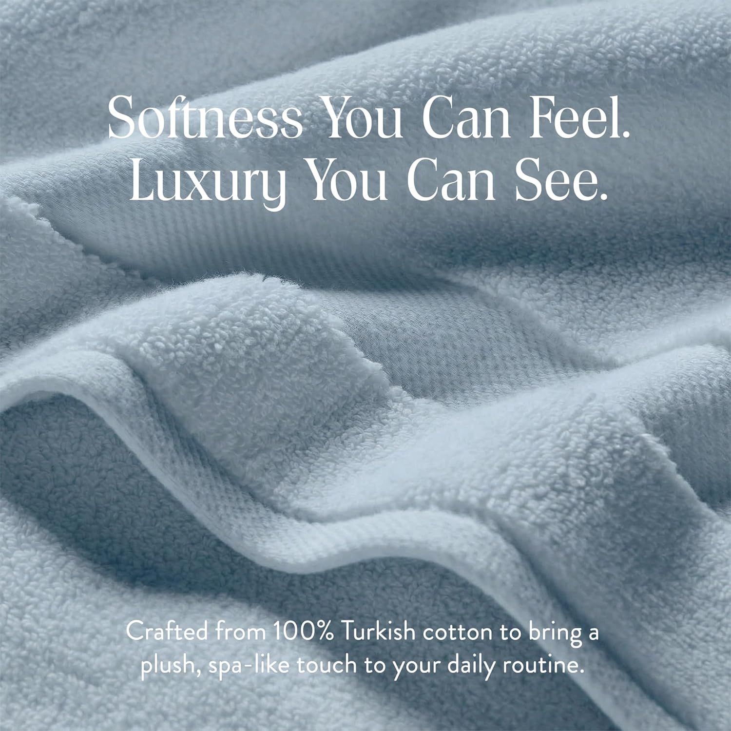 Brooklinen Super-Plush 100% Turkish Cotton Hand Towels - Set of 2-770 GSM, Highly Absorbent, Machine Washable, Perfect for Home & Bathroom (20" x 30", Storm Blue)