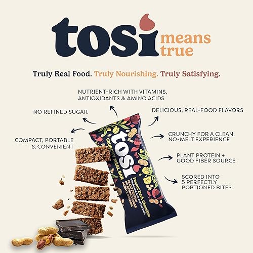 Vista 22 de Tosi Organic SuperBites Snacks veganos, 2.4 onzas (paquete de 12), sin gluten, Omega 3s, barras de proteína vegetal con lino y semillas de chía