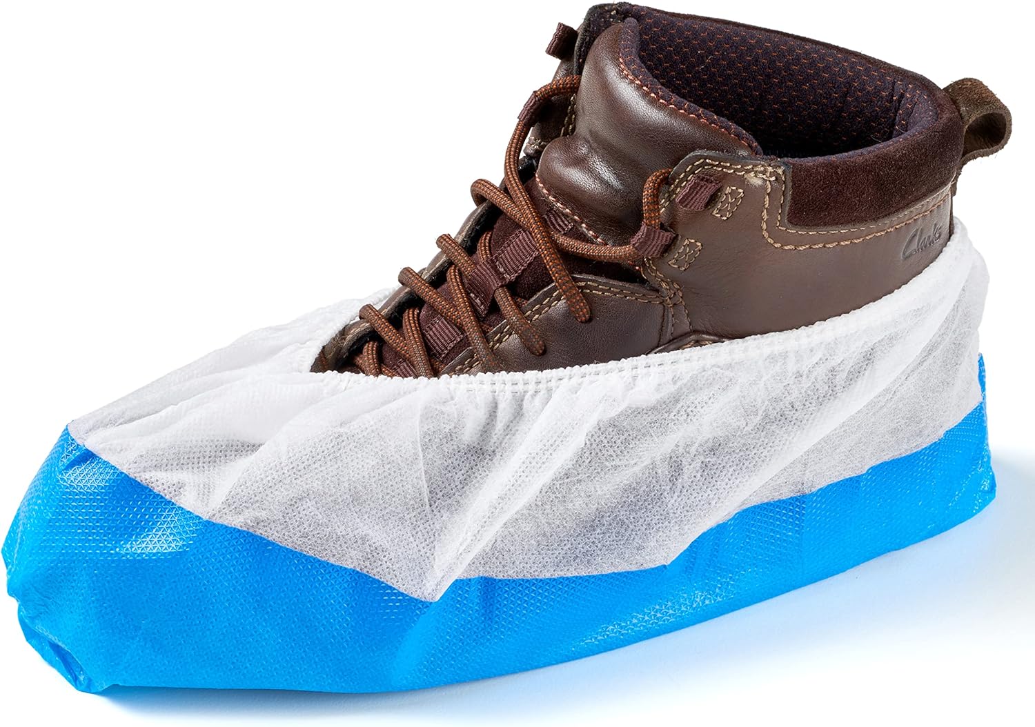 150 Cubiertas para zapato/Cubrezapatos con suela de 9 gramos, reforzada, antideslizante, extra resistente. Impermeable a líquidos, unitalla, buen ajuste, y sin frustraciones. Desechables.