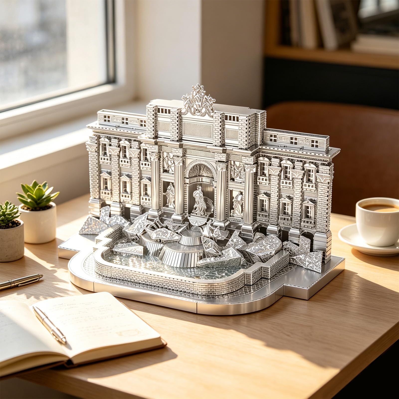 Larcele Kit Puzzle Métal 3D Trevi Fountain dès 14 Ans JSPT-01