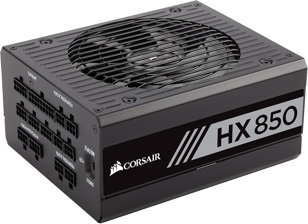 CORSAIR HX850 Series, 80+ Platinum Certified 850W Fully Modular Power Supply - View 1