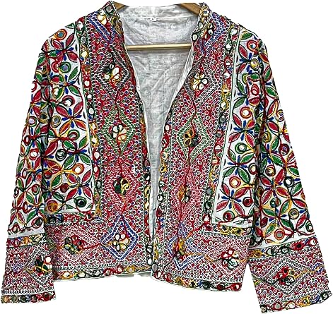 Indian Embroidered Jacket, Jacket Women Coat, Bohemian Traditional Jacket Banjara Embroidered Jacket