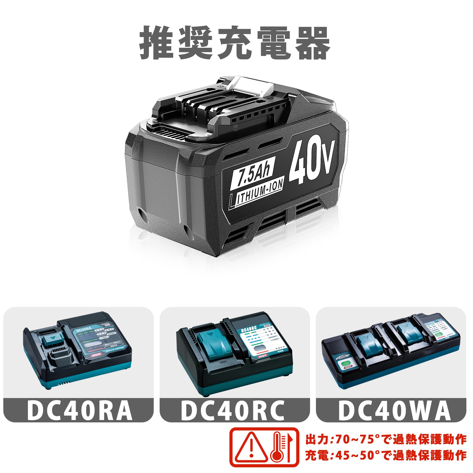 マキタ40V互換バッテリー 7500mAh Amazon.co.jp: マキタ40V互換バッテリー 7500mAh BL4025 BL4035 BL4040