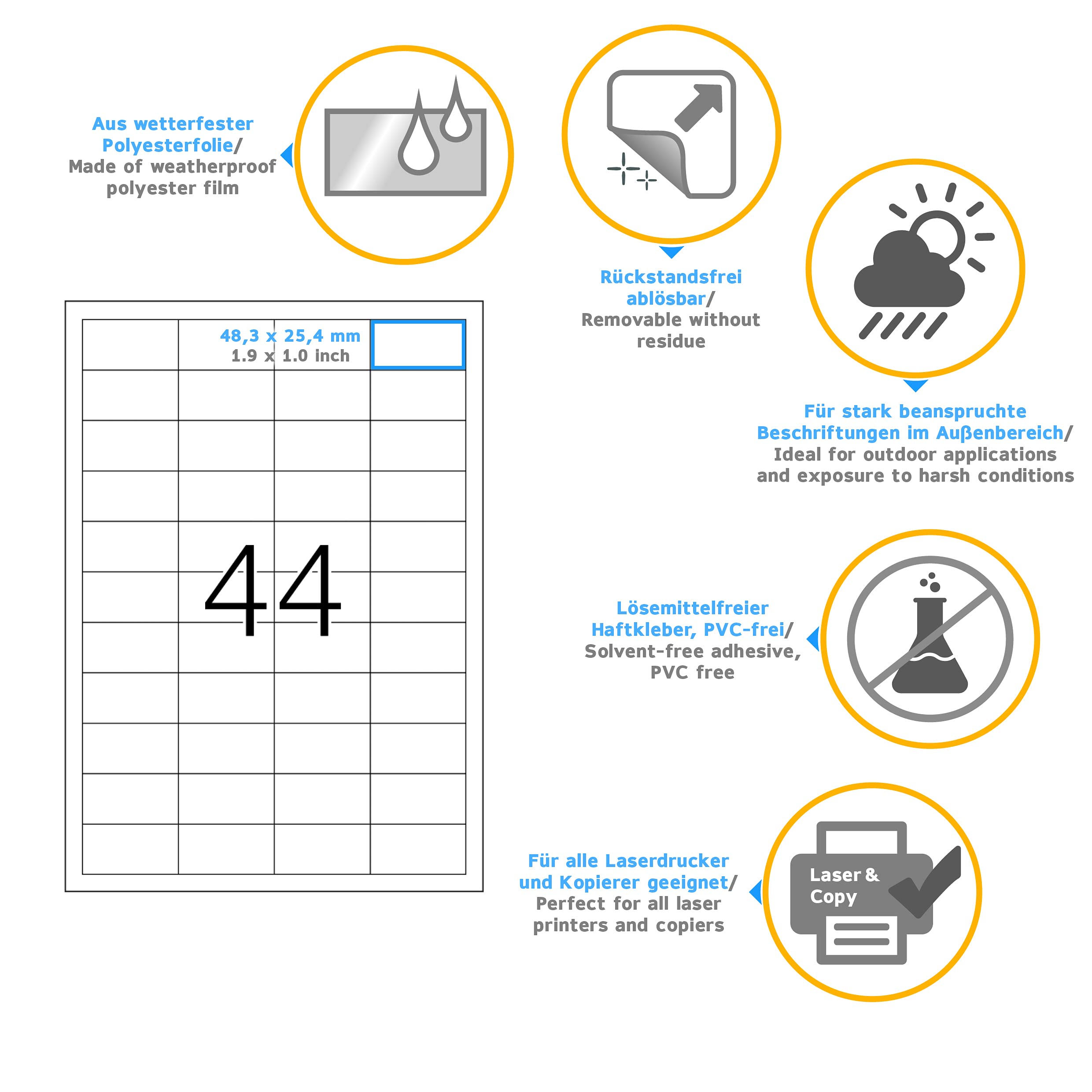 HERMA Etichette Adesive Ø 30mm - 48 Etichette Per Foglio A4 Per Stampanti - Foto 7