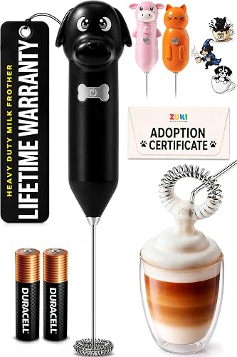 Zulay Kitchen Dog Milk Frother Wand – Cutesy Frother, Meet Your New Frothing Bud