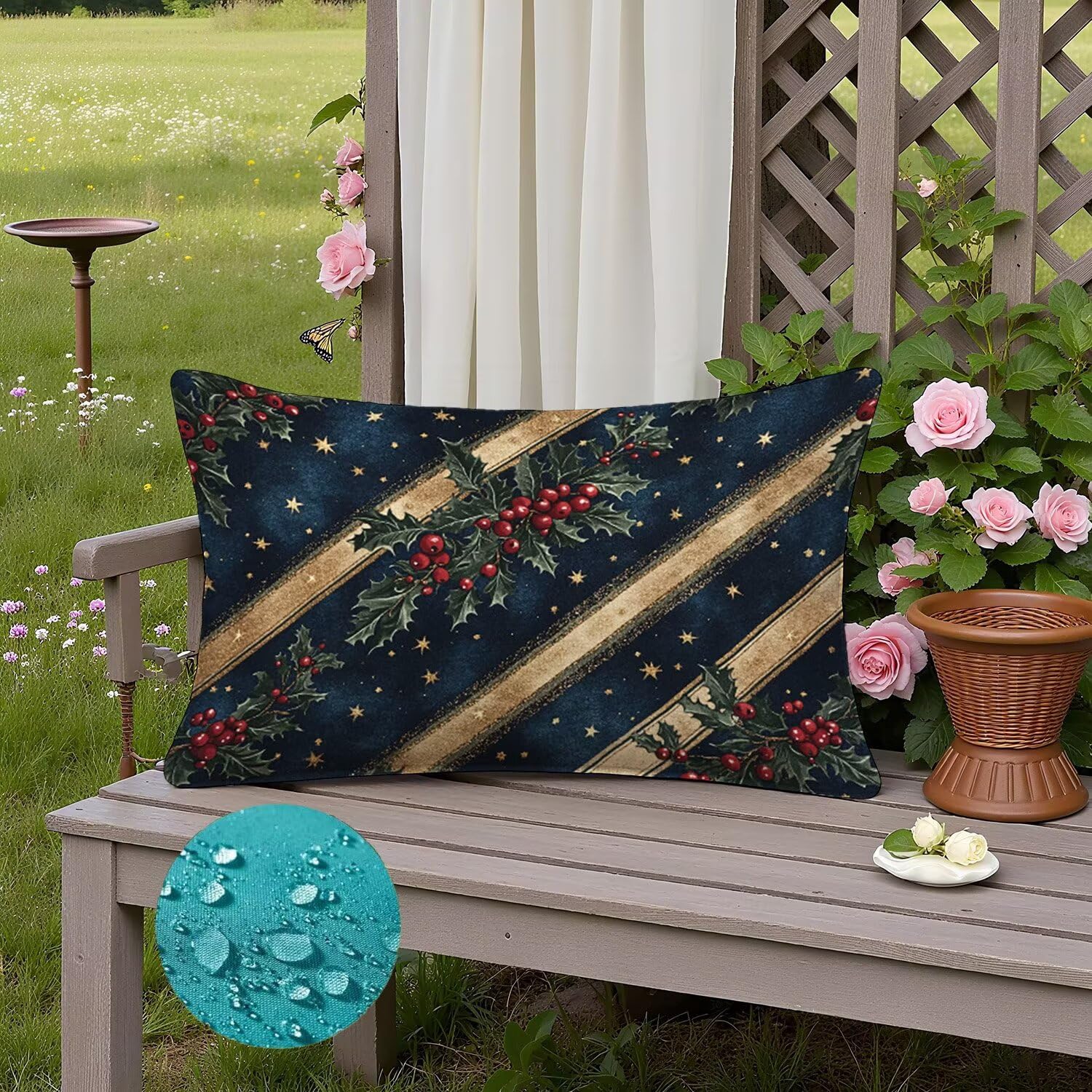 Poszewka na poduszkę 70 x 90 granatowy zestaw 2, Boże Narodzenie poszewki na poduszki aksamitna sofa, wodoodporna poszewka na poduszkę poszewka na poduszkę do łóżka, miękka oddychająca poszewka na