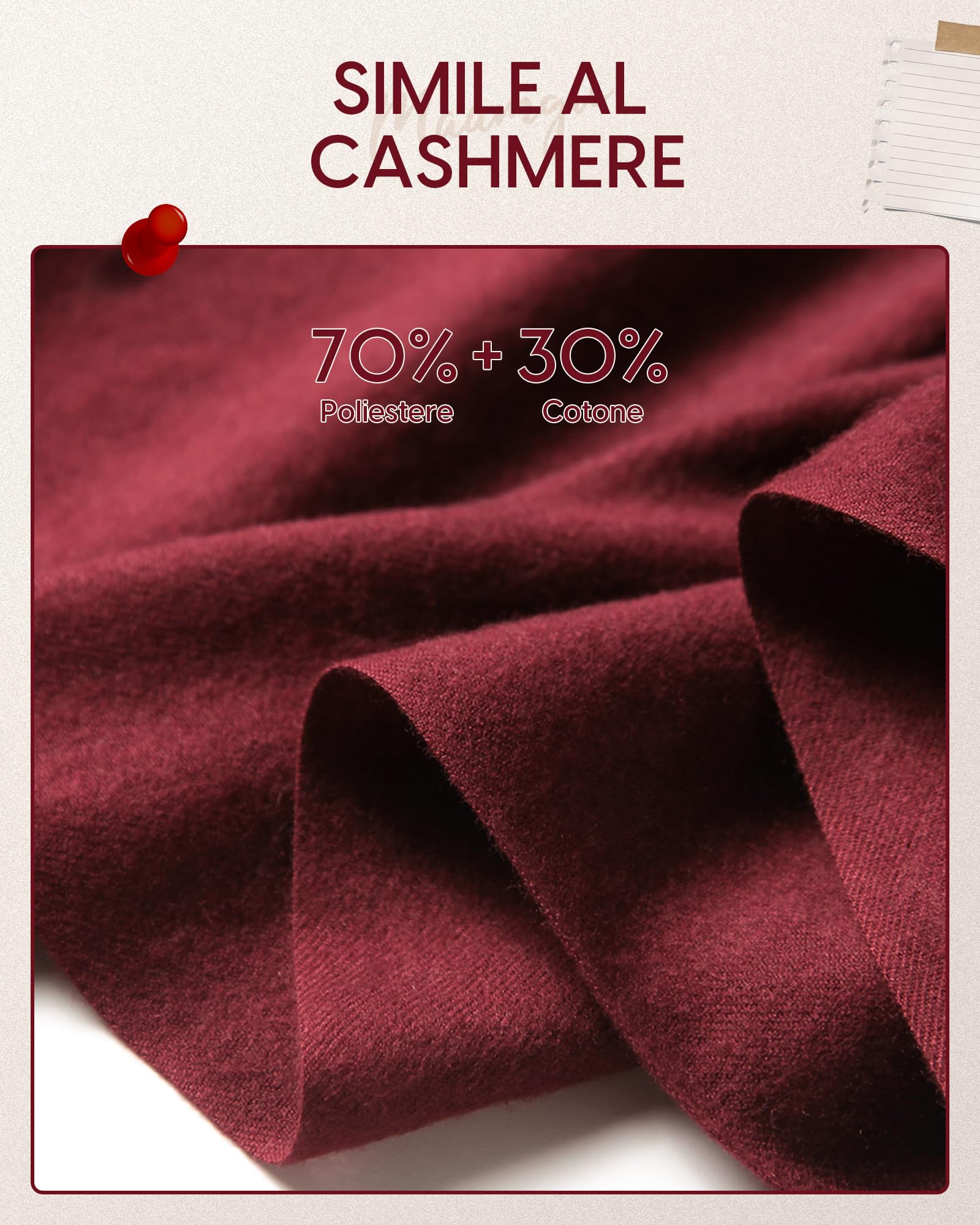 MaaMgic Sciarpa con Frange in Tinta Unita da Donna Morbida e Soffice di Misto Cotone per Autunno Invernale 200 * 70cm